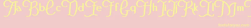 FestivalflourishBold Font – Yellow Fonts on Pink Background