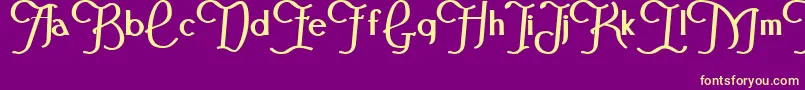 FestivalflourishBold Font – Yellow Fonts on Purple Background