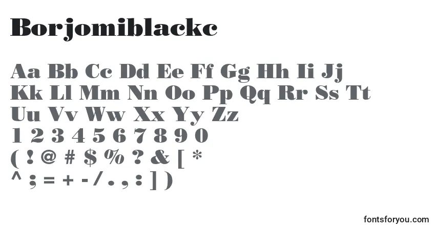 Schriftart Borjomiblackc – Alphabet, Zahlen, spezielle Symbole