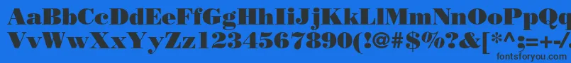 Borjomiblackc Font – Black Fonts on Blue Background