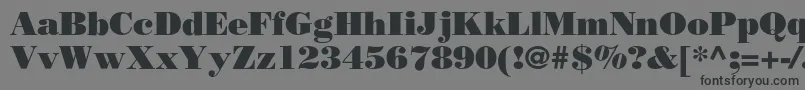 フォントBorjomiblackc – 黒い文字の灰色の背景