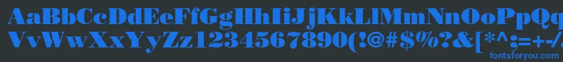 Borjomiblackc Font – Blue Fonts on Black Background