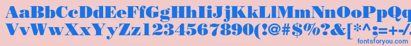 フォントBorjomiblackc – ピンクの背景に青い文字