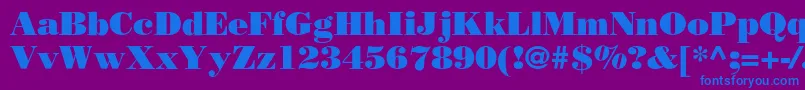 Borjomiblackc Font – Blue Fonts on Purple Background