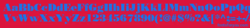 Borjomiblackc Font – Blue Fonts on Red Background