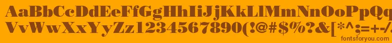 Borjomiblackc Font – Brown Fonts on Orange Background