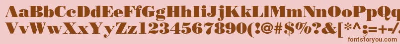 Borjomiblackc Font – Brown Fonts on Pink Background