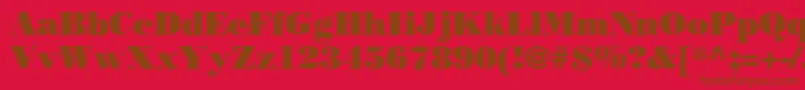 Borjomiblackc Font – Brown Fonts on Red Background
