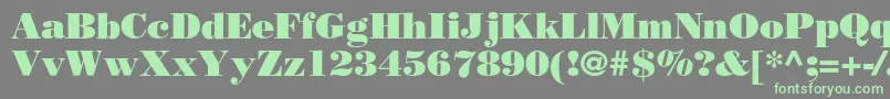 Borjomiblackc Font – Green Fonts on Gray Background