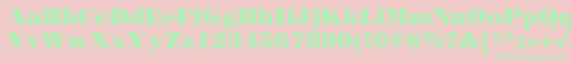 Borjomiblackc Font – Green Fonts on Pink Background