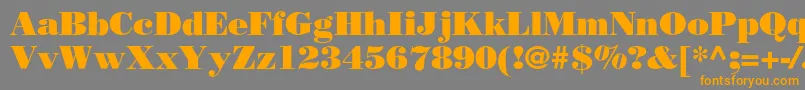 Borjomiblackc Font – Orange Fonts on Gray Background