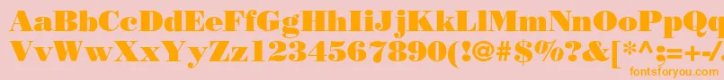 Borjomiblackc Font – Orange Fonts on Pink Background