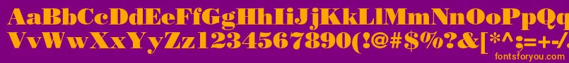 Borjomiblackc Font – Orange Fonts on Purple Background