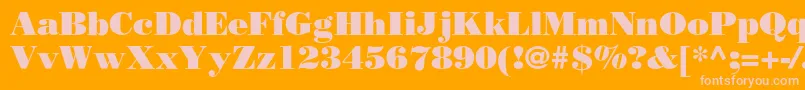 Borjomiblackc Font – Pink Fonts on Orange Background