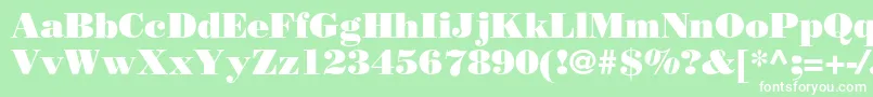 Borjomiblackc Font – White Fonts on Green Background