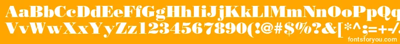 Borjomiblackc Font – White Fonts on Orange Background