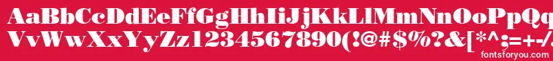 Borjomiblackc-Schriftart – Weiße Schriften auf rotem Hintergrund
