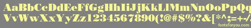 Borjomiblackc Font – Yellow Fonts on Gray Background