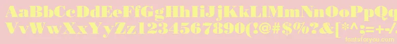 Borjomiblackc Font – Yellow Fonts on Pink Background