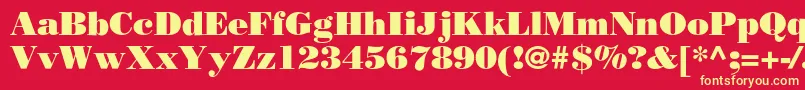 Borjomiblackc Font – Yellow Fonts on Red Background