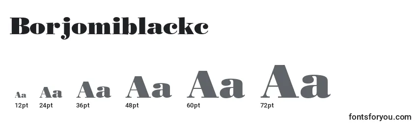 Размеры шрифта Borjomiblackc