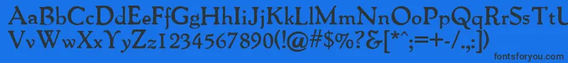 フォントPackardAntiqueBold – 黒い文字の青い背景