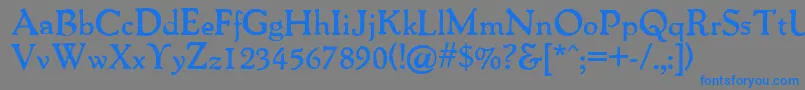 PackardAntiqueBold Font – Blue Fonts on Gray Background