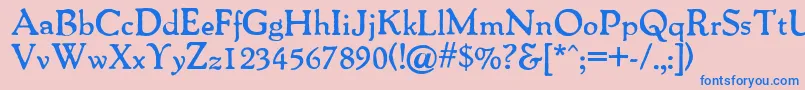 PackardAntiqueBold Font – Blue Fonts on Pink Background