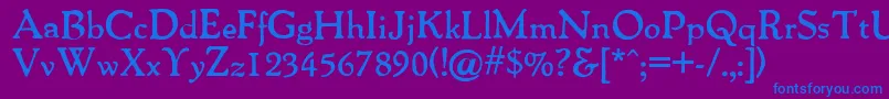 PackardAntiqueBold Font – Blue Fonts on Purple Background