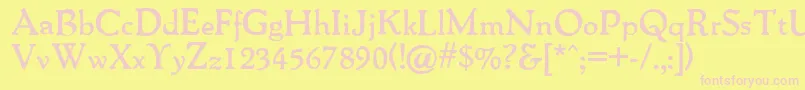 PackardAntiqueBold Font – Pink Fonts on Yellow Background