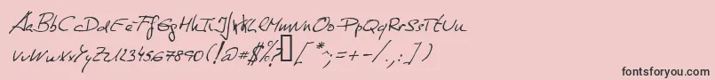 fuente DeManu1Normalitalic – Fuentes Negras Sobre Fondo Rosa