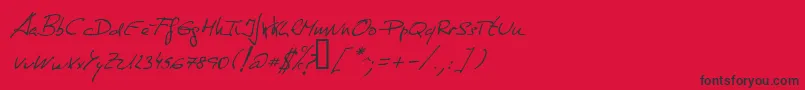 En savoir plus sur la police DeManu1Normalitalic Police DeManu1Normalitalic – polices noires sur fond rouge