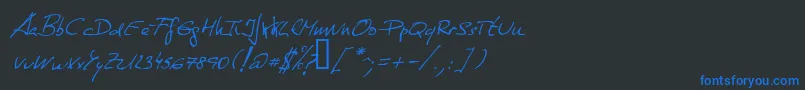 Подробнее о шрифте DeManu1Normalitalic Шрифт DeManu1Normalitalic – синие шрифты на чёрном фоне