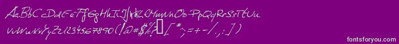 Police DeManu1Normalitalic – polices vertes sur fond violet