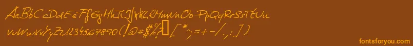 fuente DeManu1Normalitalic – Fuentes Naranjas Sobre Fondo Marrón