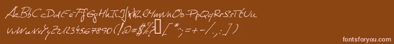 fuente DeManu1Normalitalic – Fuentes Rosadas Sobre Fondo Marrón