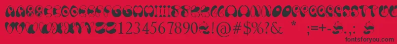 PandaSpots Font – Black Fonts on Red Background