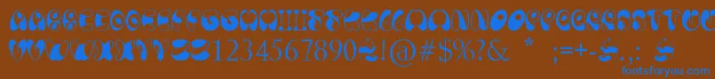 PandaSpots Font – Blue Fonts on Brown Background