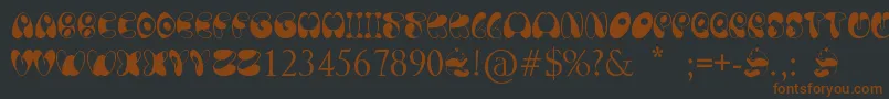 PandaSpots Font – Brown Fonts on Black Background