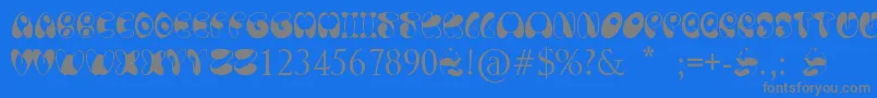 PandaSpots Font – Gray Fonts on Blue Background