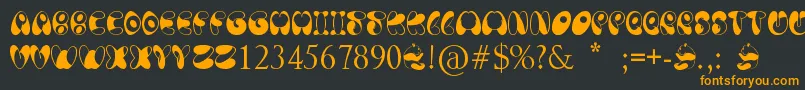 PandaSpots Font – Orange Fonts on Black Background