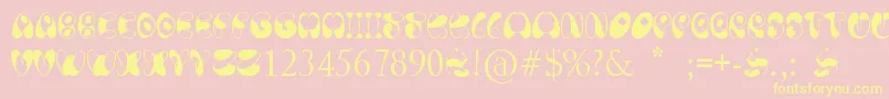 PandaSpots Font – Yellow Fonts on Pink Background