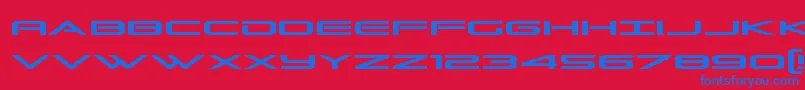 Grandsport Font – Blue Fonts on Red Background