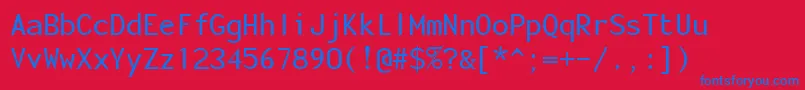 MonotonyMedium Font – Blue Fonts on Red Background