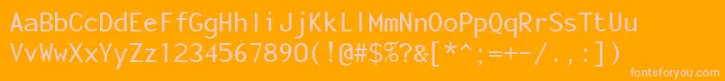 MonotonyMedium Font – Pink Fonts on Orange Background