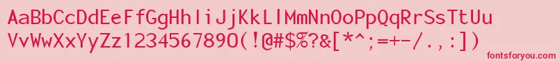 MonotonyMedium Font – Red Fonts on Pink Background
