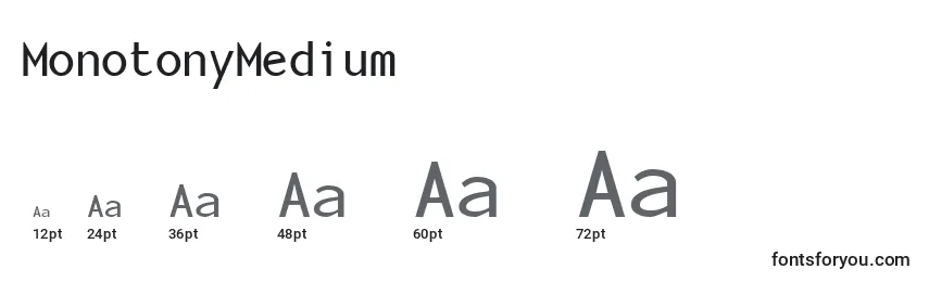 MonotonyMedium Font Sizes