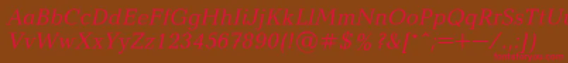 Baltica8 Font – Red Fonts on Brown Background