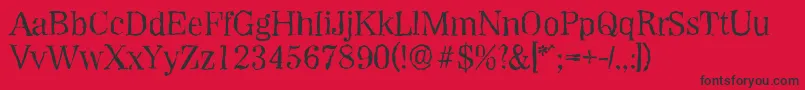 WichitarandomRegular Font – Black Fonts on Red Background