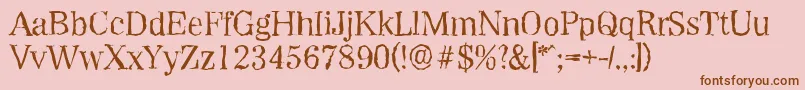 WichitarandomRegular Font – Brown Fonts on Pink Background